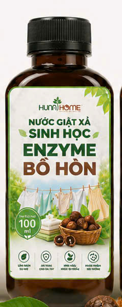 Chai nước giặt xả sinh học Enzyme Bồ Hòn 100ml