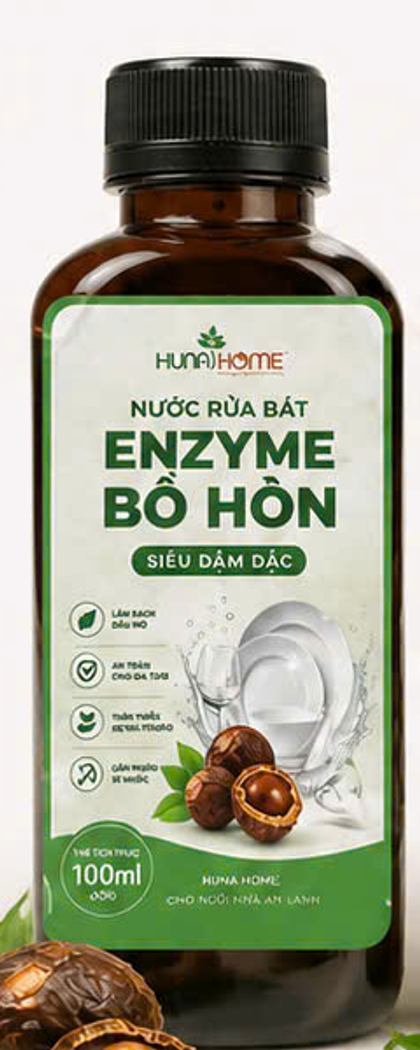 Chai nước rửa bát Enzyme Bồ Hòn 100ml