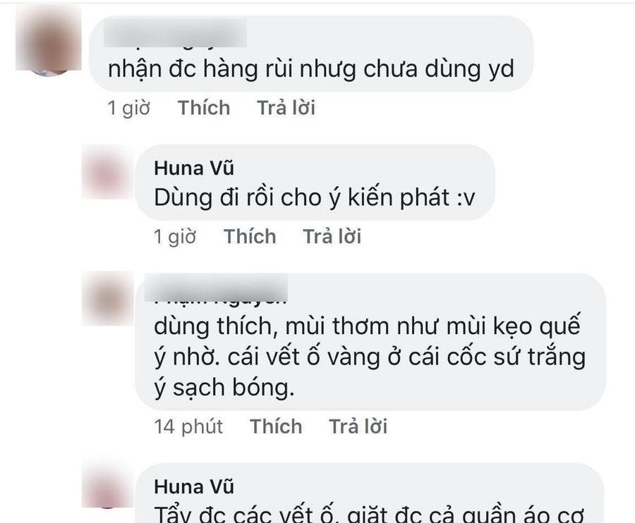 Bình luận khách nói mùi thơm như kẹo quế và vết ố vàng ở cốc sứ trắng sạch bóng